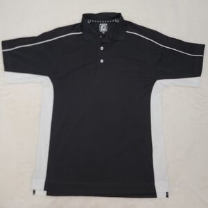 FootJoy Men's Black and White Polo Shirt
